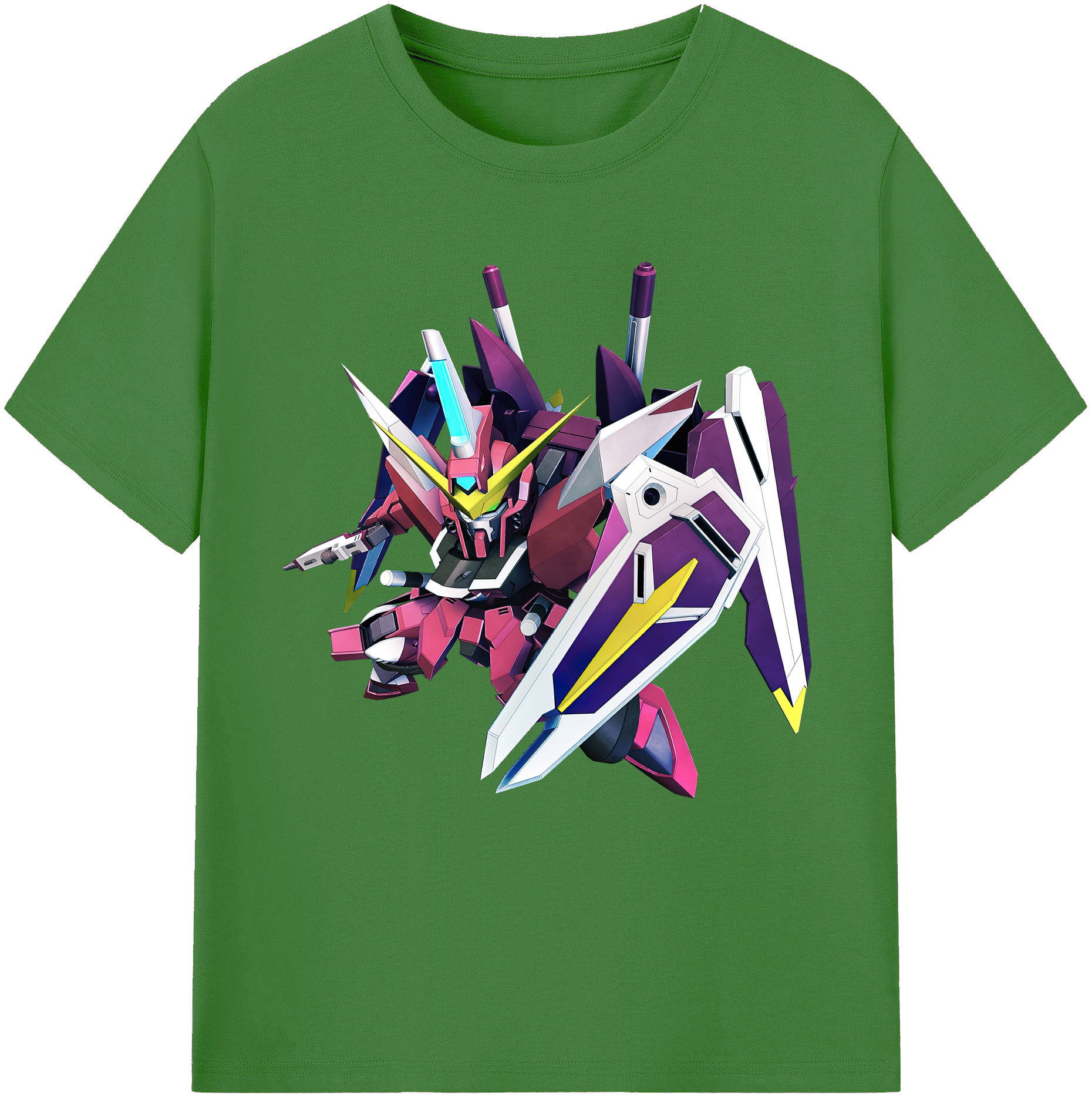 （画像用） 機動戦士ガンダム Mobile Suit Gundam レディースカジュアルプリントTシャツ（綿100％）